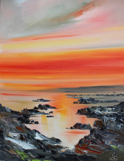 Rosanne Barr
On the Rocks at Sunset
oil on canvas
40 x 30 cms
£600