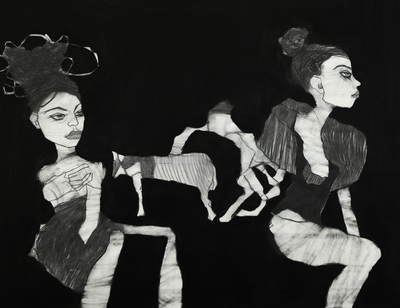 Rinse the Dog
oil and wax pastel on Fabriano paper
62 x 80 cms
£1950