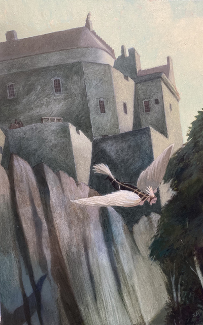 Birdman of Stirling
Oil on panel  61 x 40 cms
£2500
