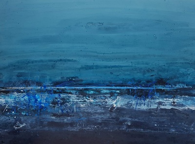 Naomi Rae
Twilight Tide, Machrie Bay, Isle of Arran
Indian ink on board  30 x 40 cms
£895
