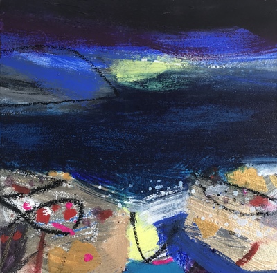 Caroline Bailey
Cullins from Ord Beach
mixed media  30 x 30 cms
SOLD