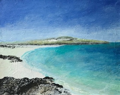 Sandra Moffat 
Seolebost, Harris
Mixed media   36 x 42 cms
£700
SOLD