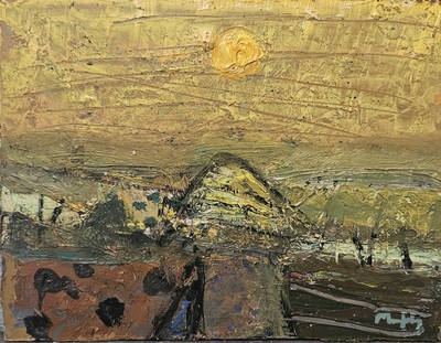 Sandy Murphy RGI PAI
Yellow Sky
oil on board 17 x 22 cm
£400 (unframed)