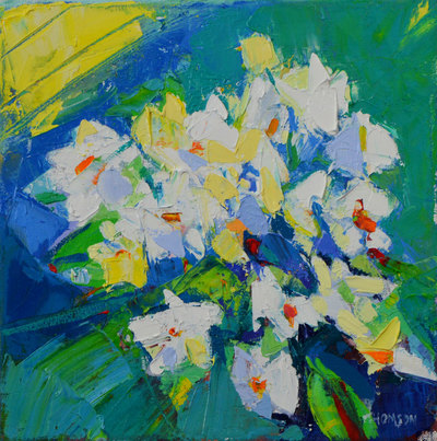 Marion Thomson
Woodland Flowers
oil on board 20 x 20 cm	
£420