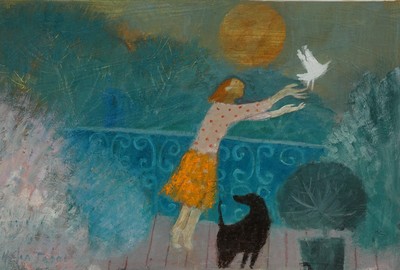 Helen Tabor
On the Deck
Oil on board  23 x 37 cms
£580