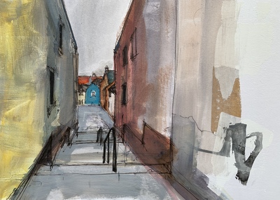 Through The Lane
acrylic and mixed media  19 x 29 cms
£325