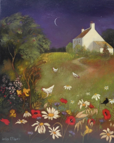 Twi-lit Cottage
Oil on panel  30 x 24 cms
£620