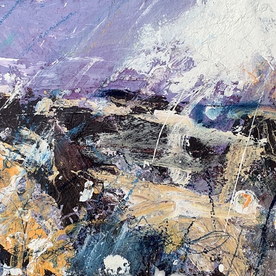 Andy Heald
Hopetoun Monument and White Clouds
Mixed media and paper and board 35 x 35 cms
£350