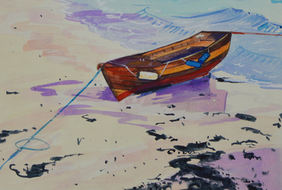 Marion Thomson
The Boat on the Beach, Iona
Watercolour  18 x 25 cms
£300