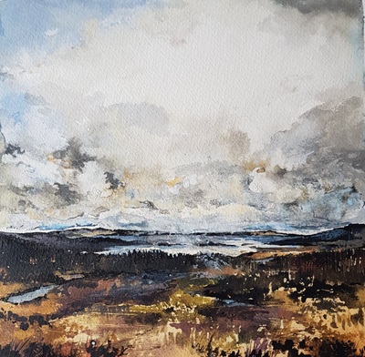 Naomi Rae
Across to Loch Beg, Isle of Mull
Indian ink on paper  54 x 54 cms
£595