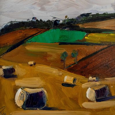Paul Graham
Fife Harvest Field
oil on board  15 x 15 cms
£350
