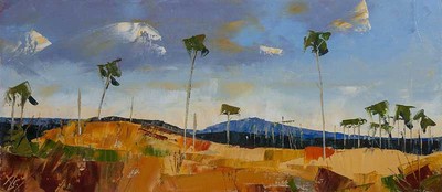 Paul Graham
Forest Clearing, Galloway Forest
Oil  25 x 55 cms
£750