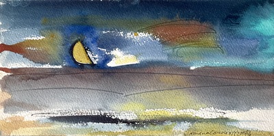 Rowena Comrie
Half Moon, Aberdeen Beach
watercolour 15 x 30 cm
£395