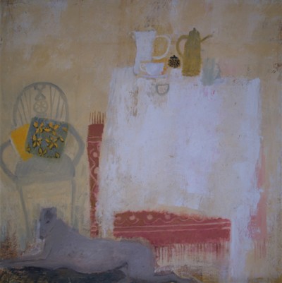 Helen Tabor
Breakfast Table 
Oil on board  76 x 76 cms
£3300