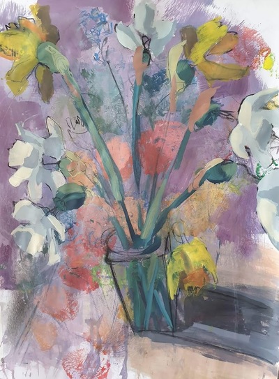 Season of Daffodils II
mixed media on paper 55 x 40 cm
SOLD
