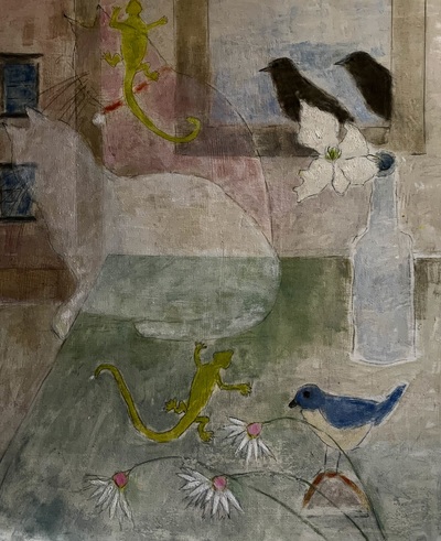 Joyce Gunn Cairns
Collage of Memories
oil on cradled board 61 x 51 x 5 cm
£850