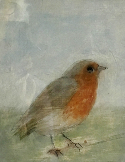 Joyce Gunn Cairns
Wee Robin
Oil  25 x 17 cms
£395