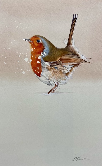 Susan Hutchison
Flurry
watercolour 28 x 18 cm 
£395