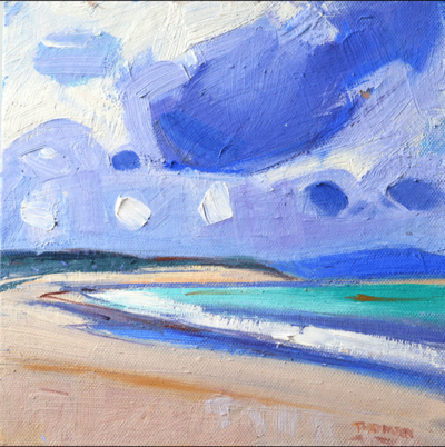 Marion Thomson
Island Sky 
oil on board  20 x  20 cms
£450
