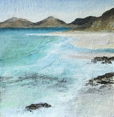 Sandra Moffat
A Different Kind of Light, Seilebost
mixed media  53 x 53 cms
£800