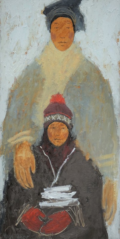 Helen Tabor
Father and Son
Oil on board  48 x 24 cms
£950