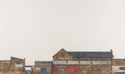 Warehouses III
Oil on board
48 x 81 cms
£1850