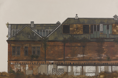 Linen Factory (North Elevation)
Oil on board  40 x 60 cms
£2200