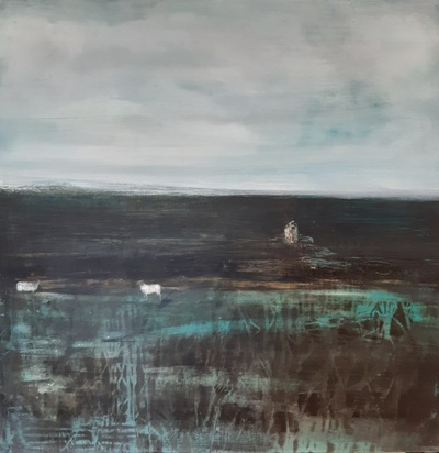 Karen MacWhinnie
The Estate 
Acrylic on box canvas 50 x 50 cms
£425