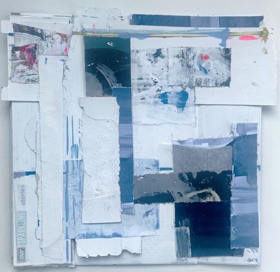 Our Sparkling Stories
mixed media collage 21 x 21 cm
£590