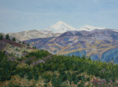 Katherine Cowtan
Peaks in The Trossachs
Oil on board  39 x 52 cms
£450