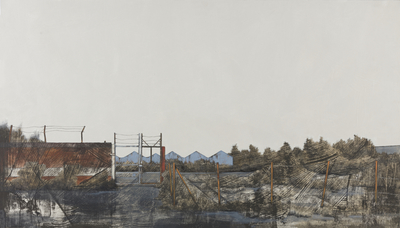 Cate Inglie
Inaccessible 
Monoprint & oil on board  41 x 71 cms
£1400