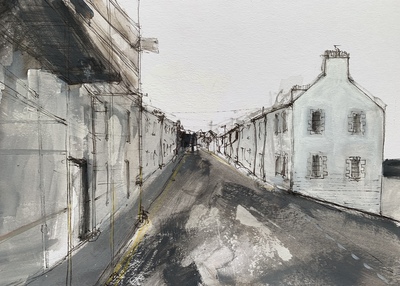 Scaffold, Church Street
acrylic and mixed media  19 x 29 cms
£325