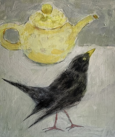 Joyce Gunn Cairns MBE
A Blackbird with a Yellow Bill
oil on board 30 x 26 cm
SOLD
