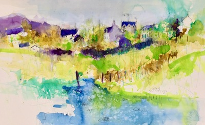 Nicole Stevenson
The Whisper of Autumn, Clashnessie
watercolour  38 x 64 cms
£900