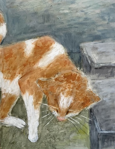 Joyce Gunn Cairns MBE
Growly on the Bins
oil on board 35 x 30 cm
£450