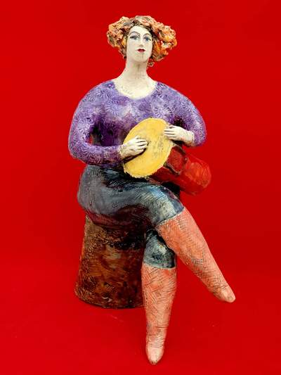Ludmilla Kosmina 
Lady With Drum
Porcelain H25 cms
£290
