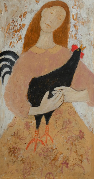 The Black Cockerel
Oil on board  49 x 27 cms
£800