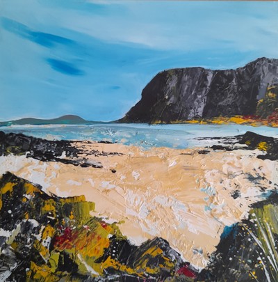 Morag Lloyds 
Towering Cliffs
Acrylic  35 x 35 cms
£440