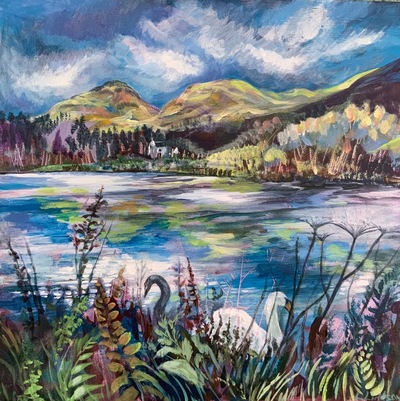 Lynn Lindsay
Duntreath Ponds, Banefield
Acrylic on canvas  42 x 42 cms
£395

