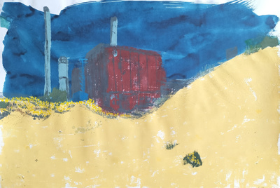 Nobel Factory, Ardeer 
monoprint and oil pastel 60 x 80 cm
£270