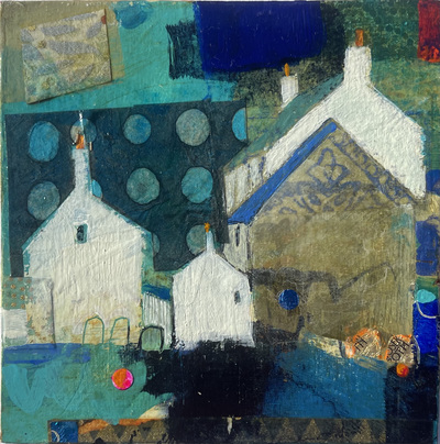 Nicole Stevenson
Cute Cottages, Crovie
Mixed media  12 x 12 cms
£300